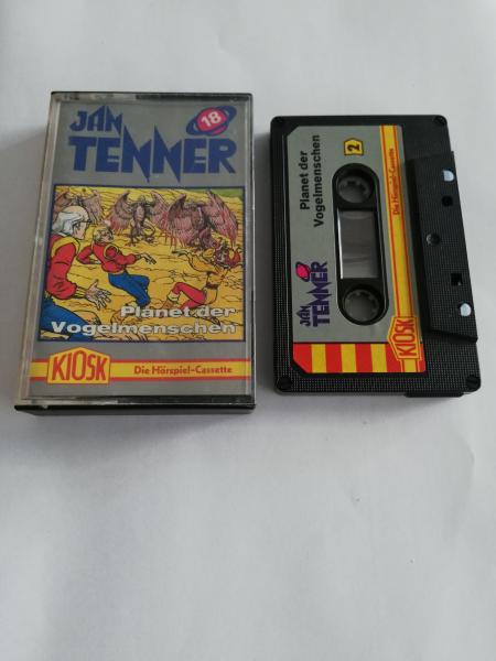 Jan Tenner Folge 18 Planet der Vogelmenschen 4-fach Schwarz geschraubt Schwarz mit Grauen Aufkleber 4.27718 CD Kiosk(Innencover minimal bemalt)